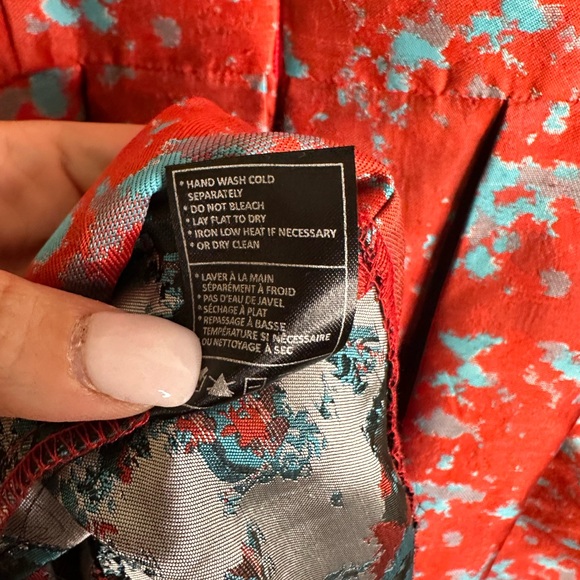 BB Dakota Halsey Fit and Flare Dress Red and Blue Size 2 - Picture 4 of 7